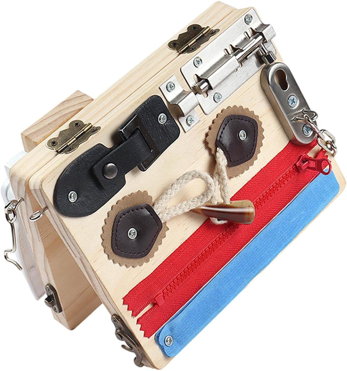 Toddler Busy Board Wooden Montessori Toys Busy Board Montessori Essential Educational Sensory Board Infant Activity Board Motor Skills Cognitive Learning Toys Felt Board Toys, Educational Toys for