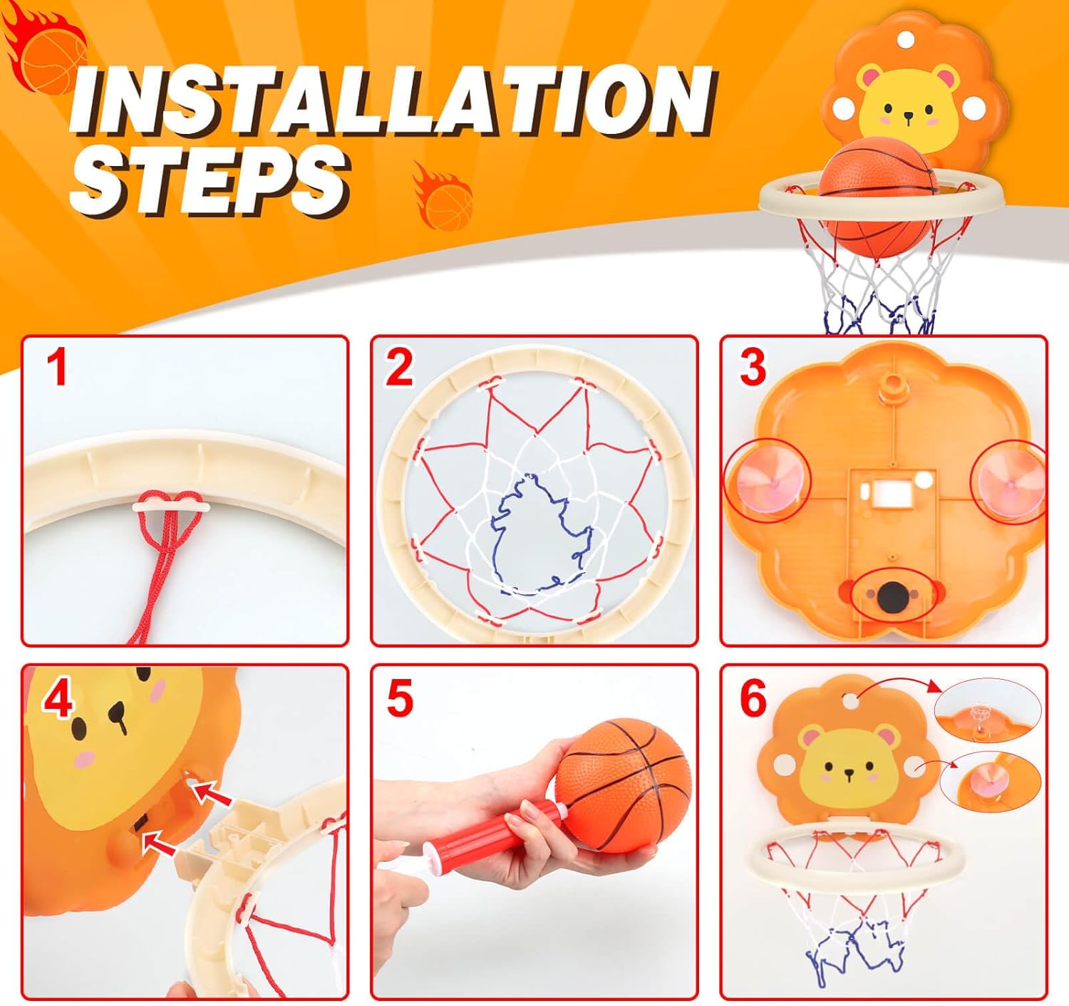 Set de basket-ball amusant Lion pour enfants - 024
