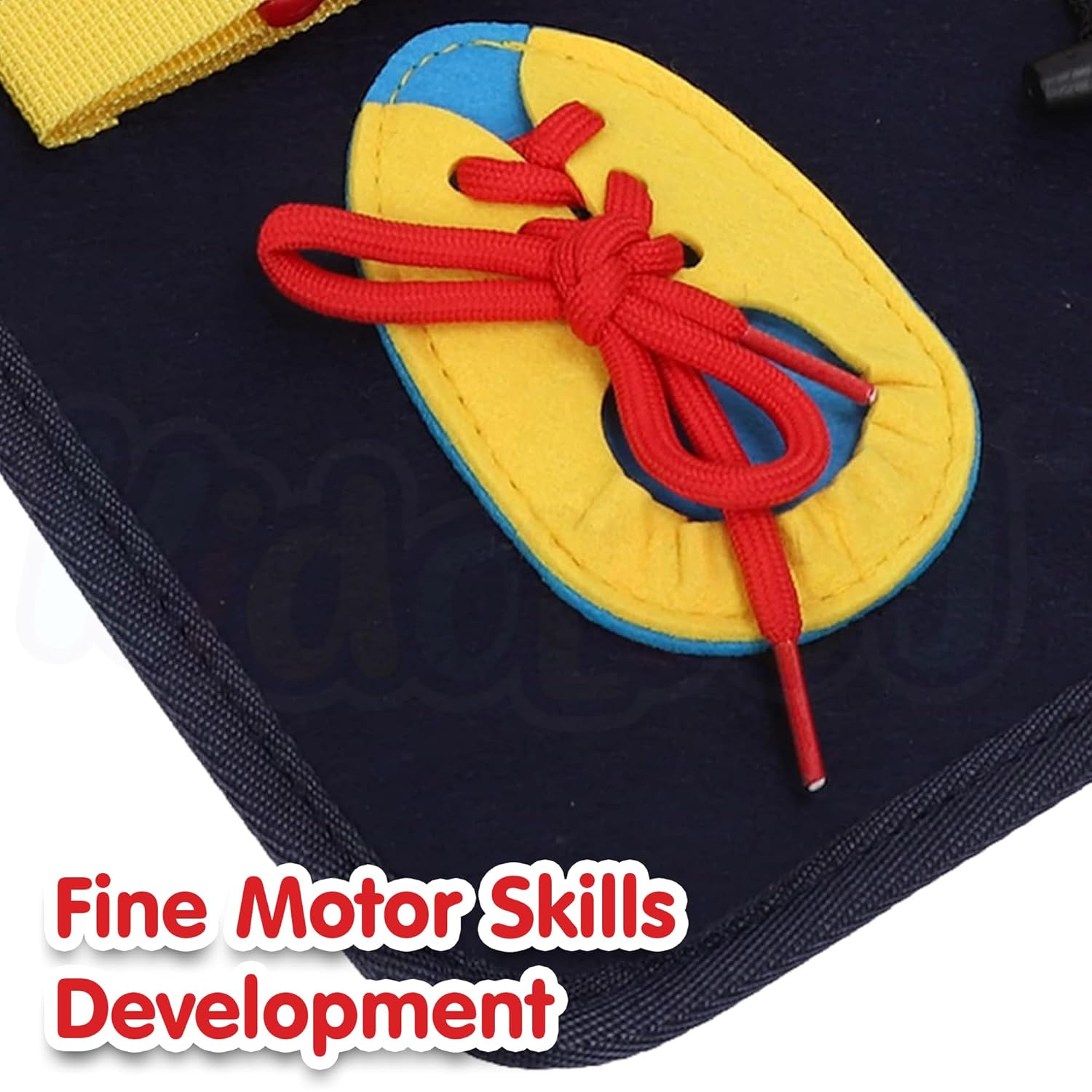 Kidology Montessori Busy Board for Kids– Educational Sensory Toy with Zippers, Buckles & Buttons | Fine Motor Skills Learning Activity Board for Kids | Creative Toys for Boys & Girls (Multicolor)