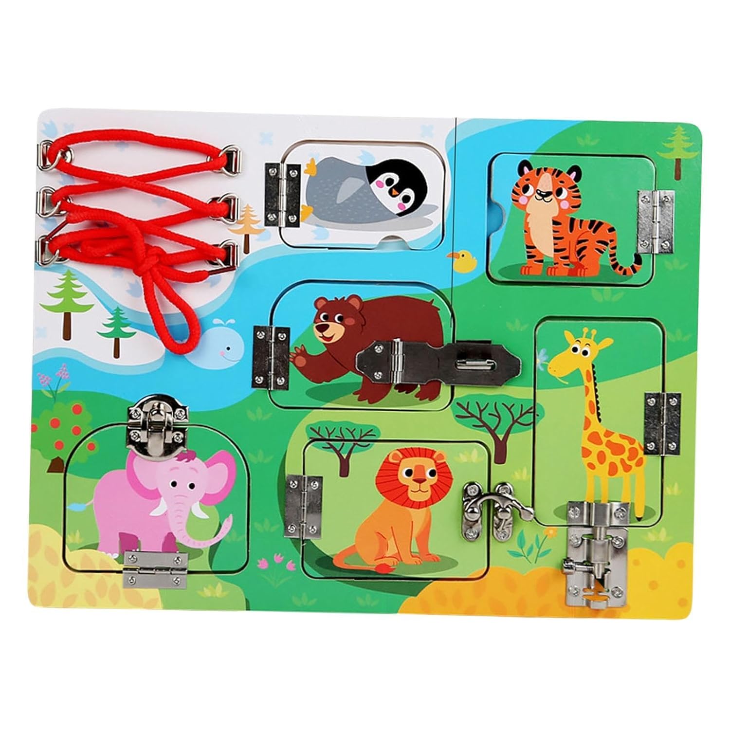 ATORSE™ Wood Busy Board Self Ability Educational Learning for Kids 2 3 4 5 Years Old Animal|Toys & Hobbies | Educational | Other Educational Toys