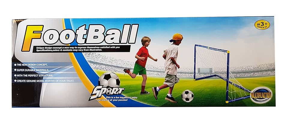 Fidtoy Junior Football Goal Set with Ball Pump for Kids