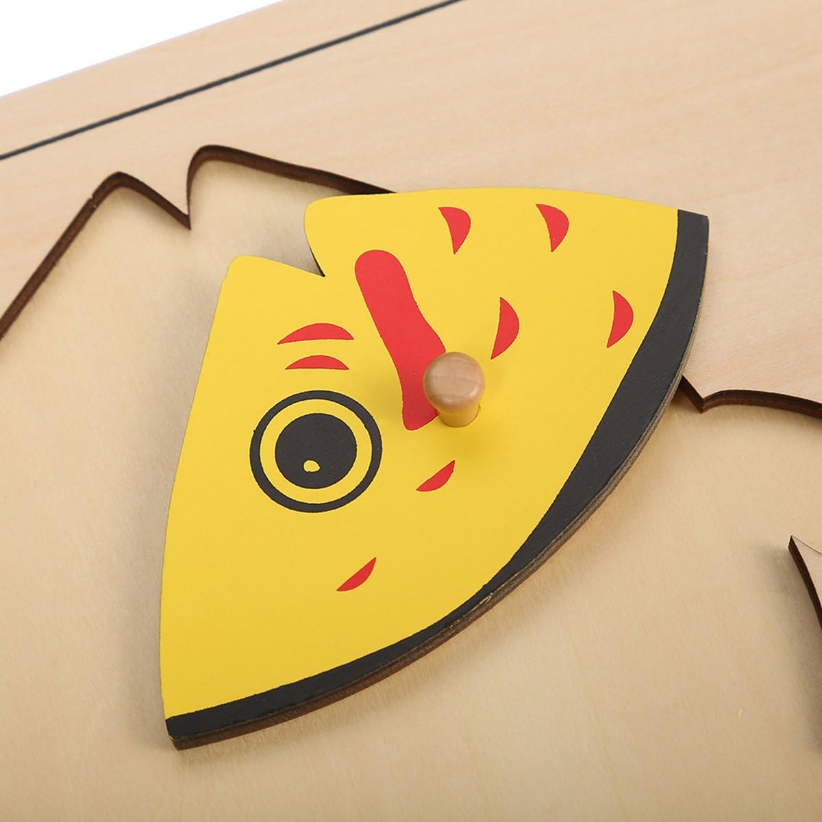 Montessori Nature Materials Fish Puzzle for Early Preschool Learning Toy