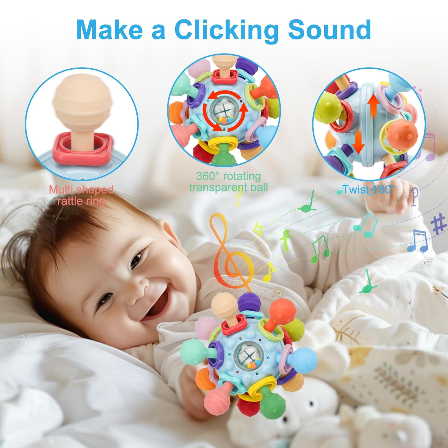 Fidtoy Sensory Teething Toy for Babies and Toddlers