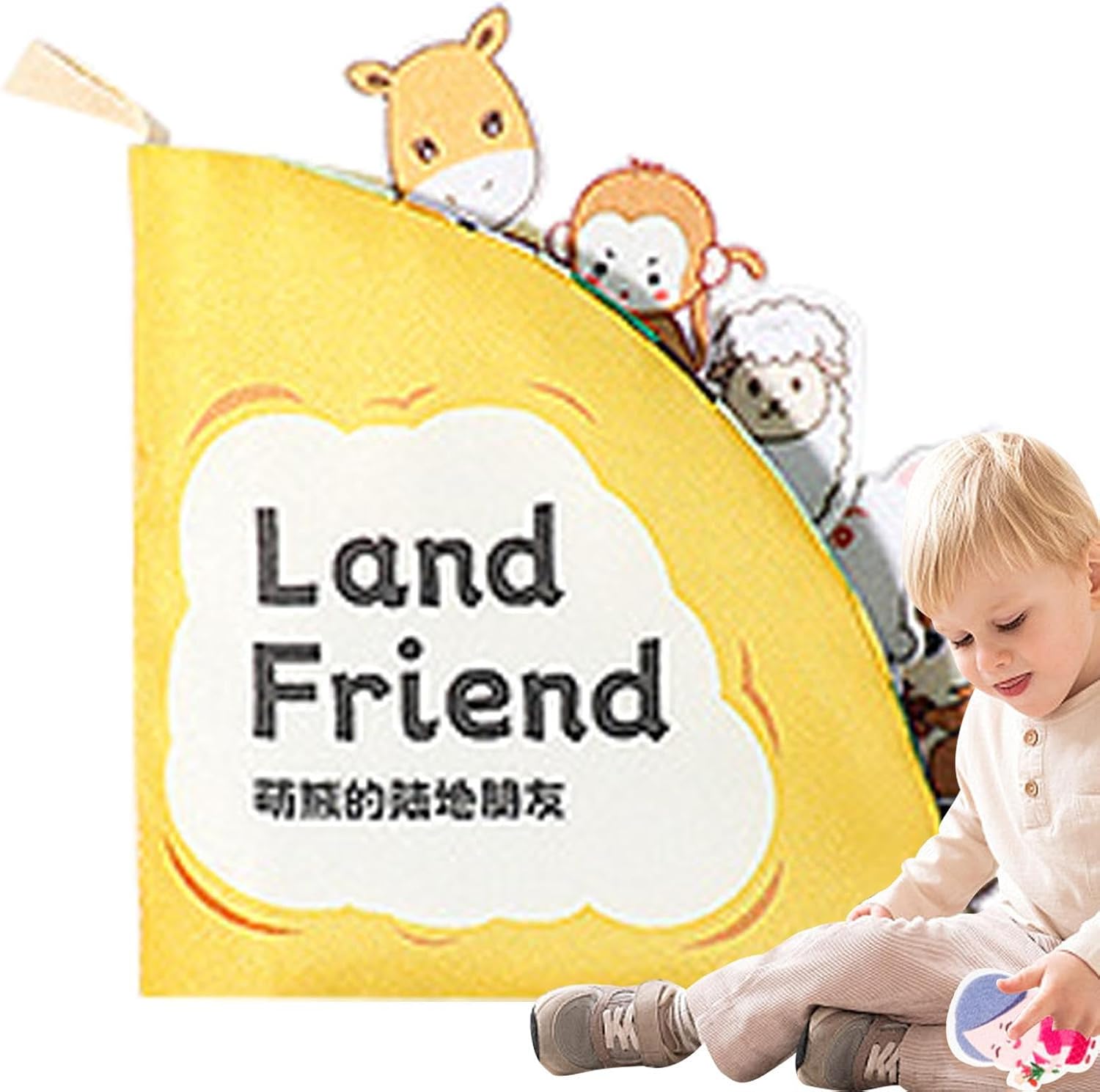 Qumiuu Libri da Bagno per Bambini | Libri di Teli da Bagno per Ragazze e Ragazzi,Libro interattivo Portatile per Bambini, Giocattoli per la Prima educazione per Ragazzi e Bambini 0-6 Mesi