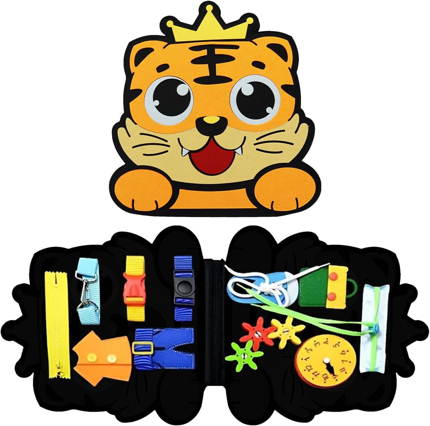 Tabla sensorial para niños - Tabla sensorial de actividades educativas | Tabla de actividades educativas de aprendizaje, juguete de viaje de animales, desarrollo de habilidades motoras finas Hondony