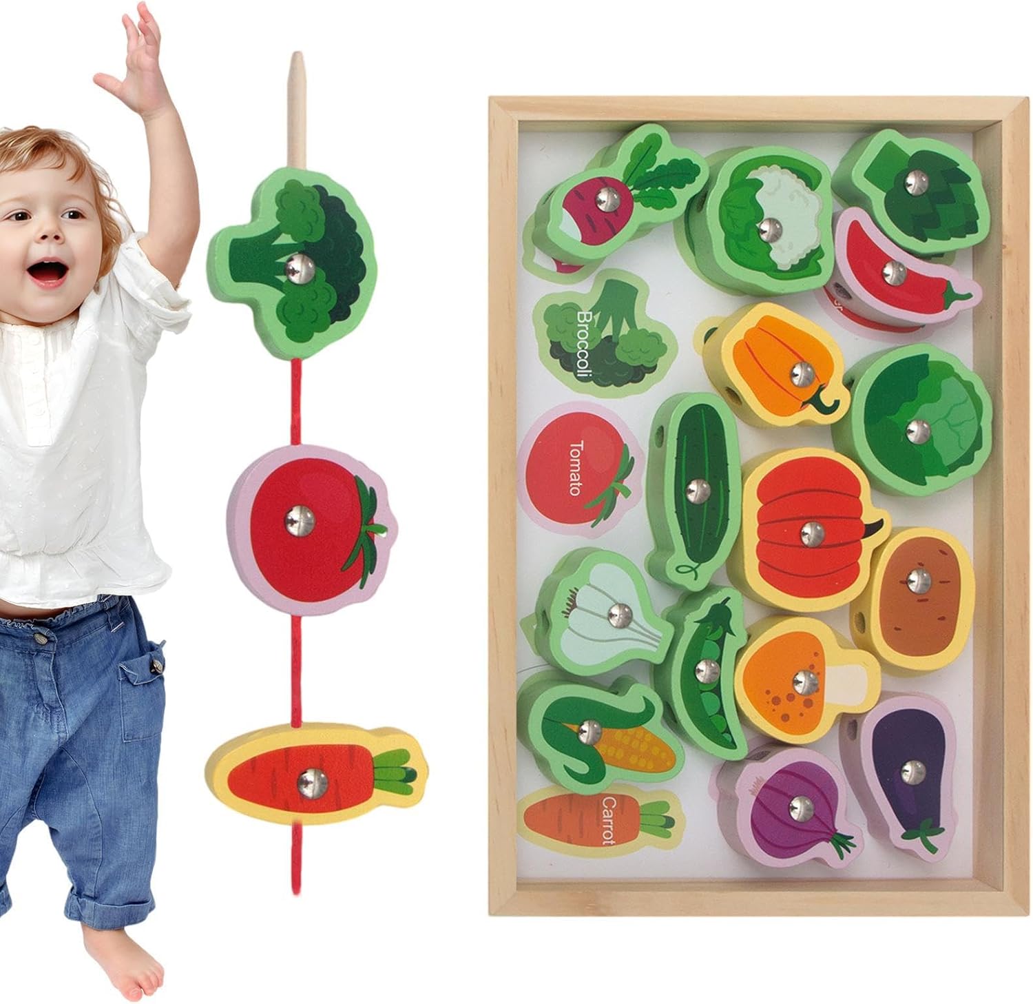 PHASZ Juego de Varillas magnéticas, Juego de Pesca para niños pequeños 2 en 1, Seguro e inofensivo, Set de Pesca Navidad Pascua Regalo de cumpleaños para niños y niñas