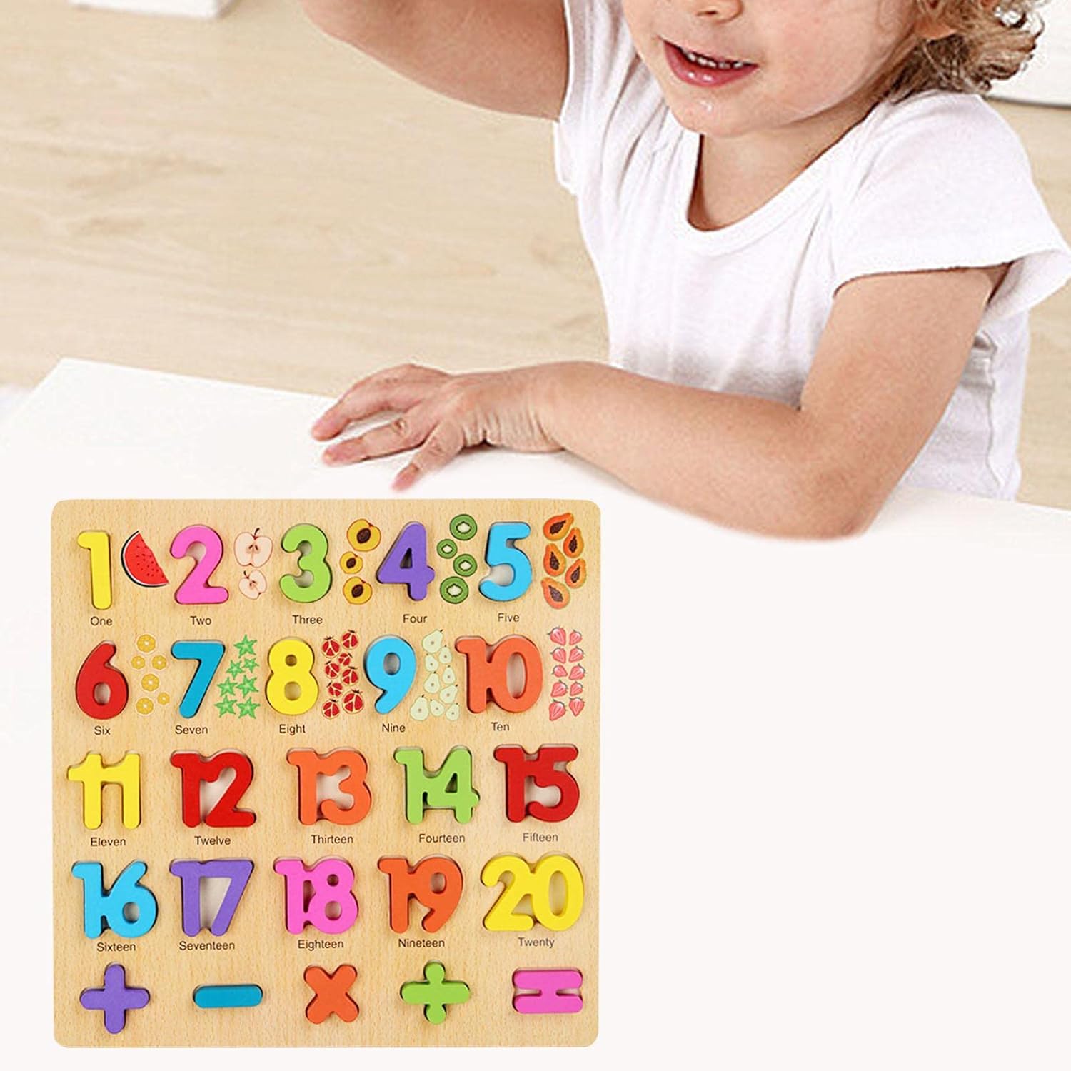 3D 123 Wooden Learning Board