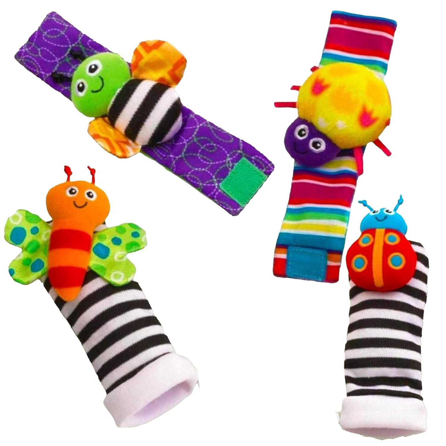 Fidtoy Baby Wrist and Foot Rattle Toy Set