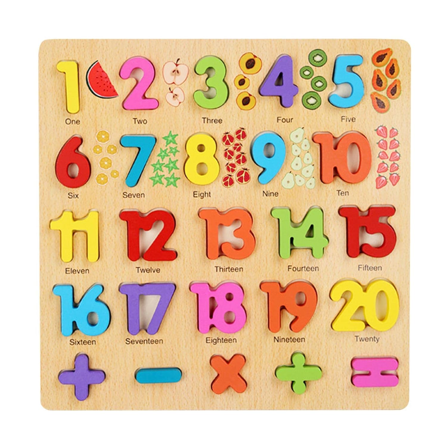 3D 123 Wooden Learning Board