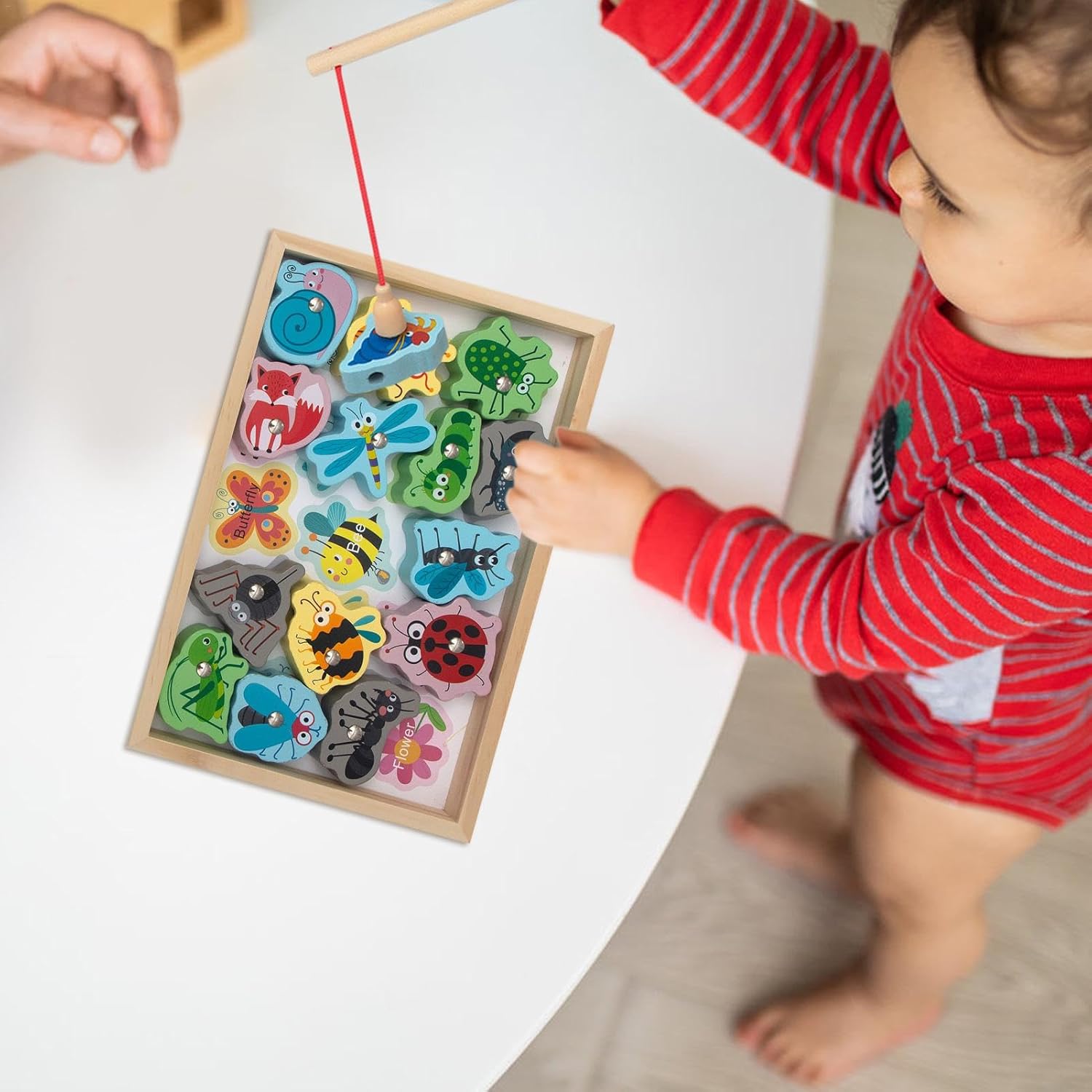 Juguetes educativos de pesca - Juegos de pesca magnéticos 2 en 1 seguros e inofensivos - Juego de pesca para niños pequeños, juguetes de pesca magnéticos, regalo para niños