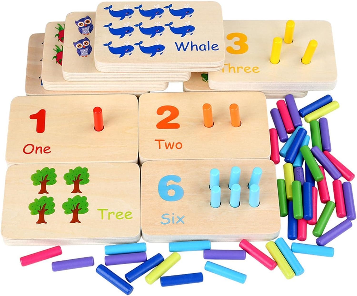 Jeu de comptage en bois Montessori Fidtoy Peg Board