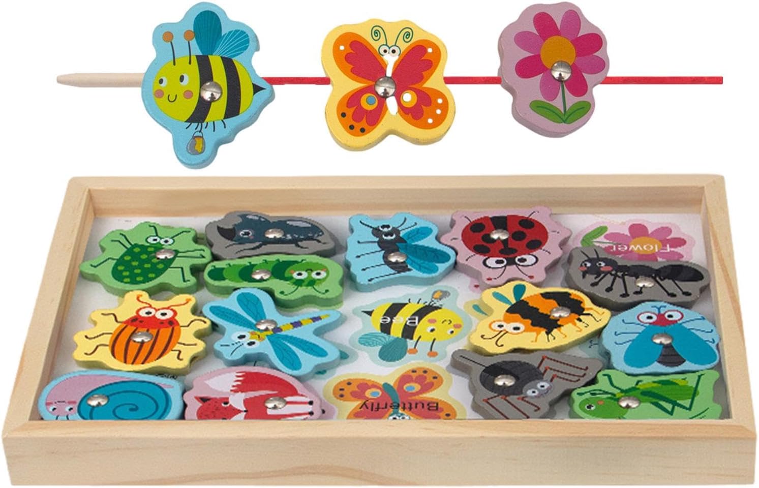 Juguetes educativos de pesca - Juegos de pesca magnéticos 2 en 1 seguros e inofensivos - Juego de pesca para niños pequeños, juguetes de pesca magnéticos, regalo para niños