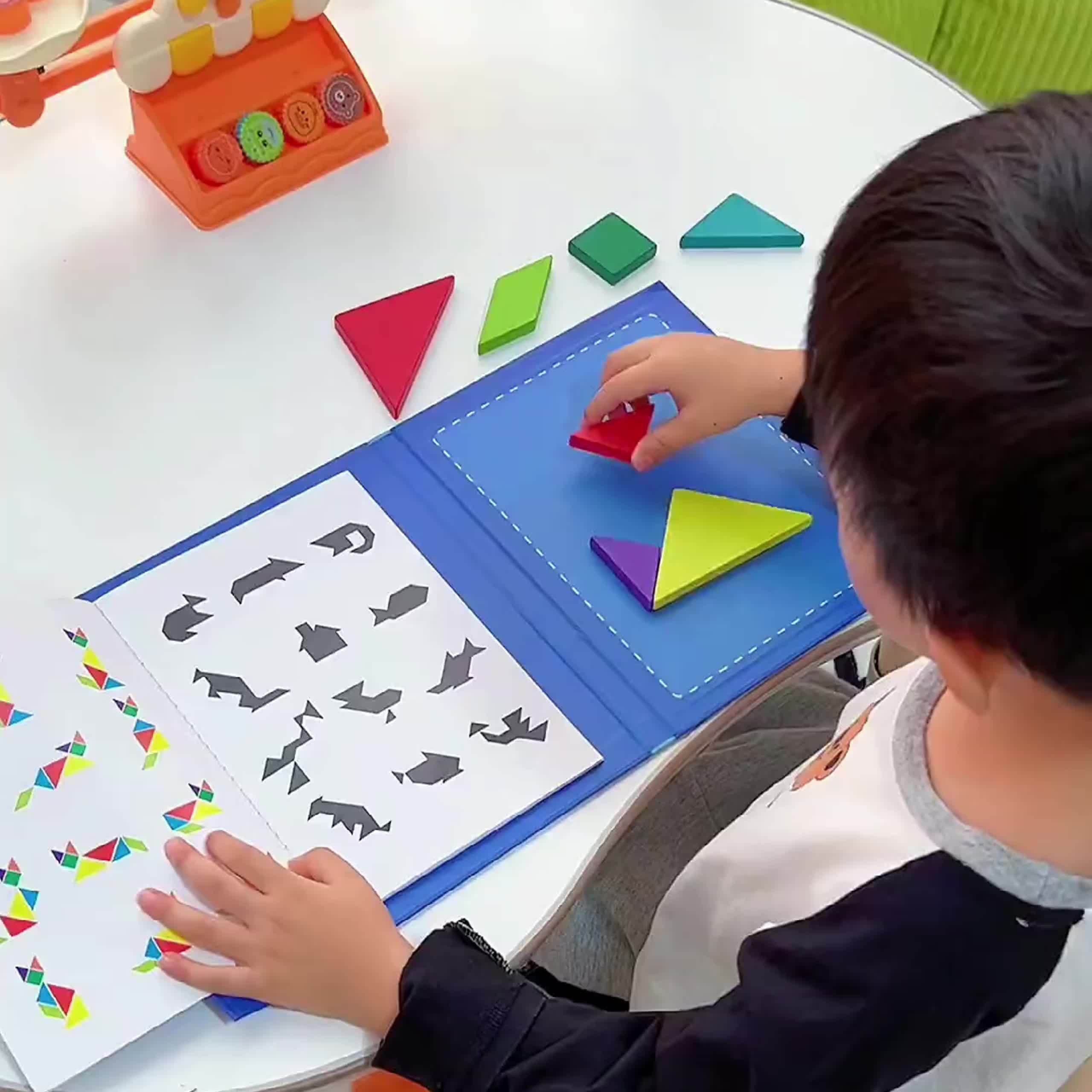 Wooden Tangram Puzzle Set for Kids