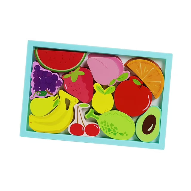 Fidtoy 3D Assembling Dinosaur Puzzle Board Random Design, Wooden Prehistoric Animal Puzzle, Fine Motor Spatial Reasoning Toy Ages 2-6