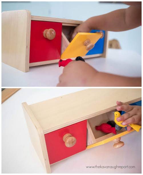 Montessori Box with Bin Toddler Activity Toy