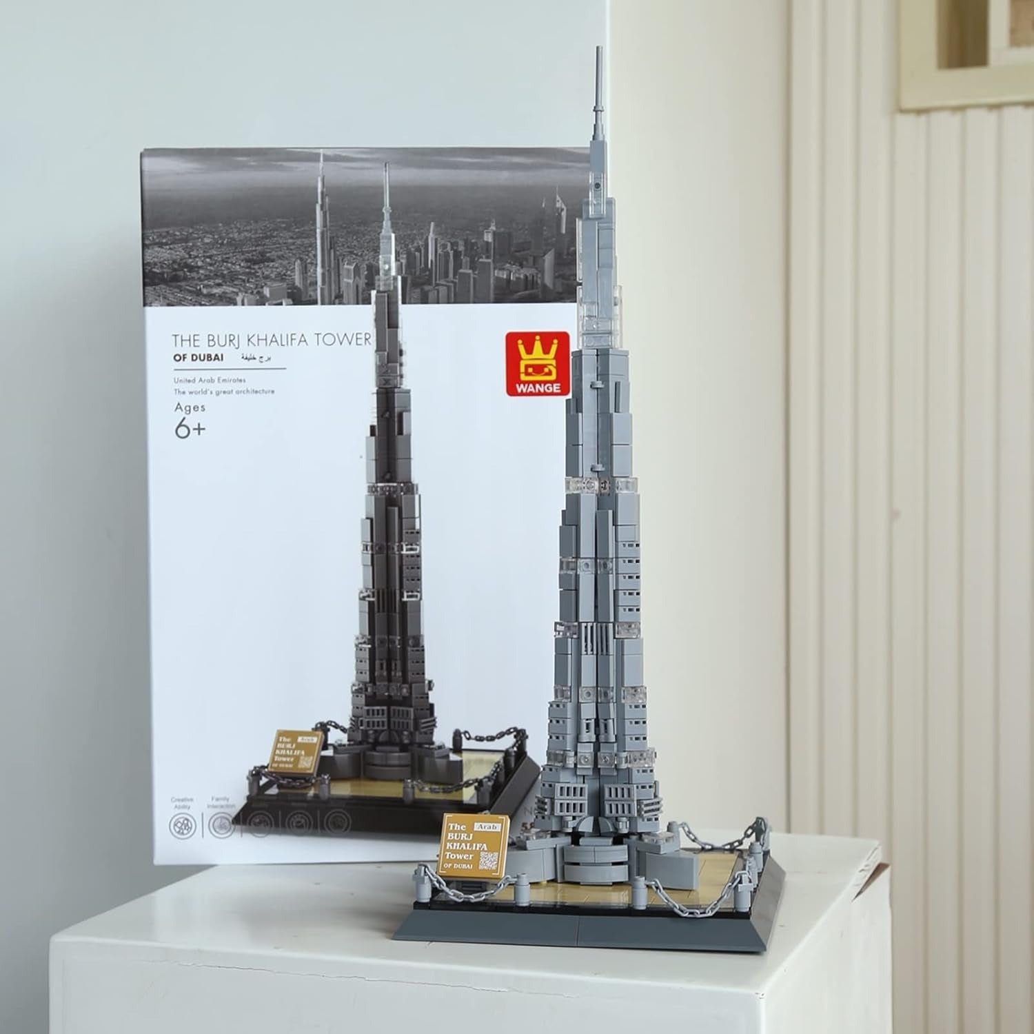 The Burj Khalifa Tower Dubai Construction Building Blocks Model 555 Pieces - 222