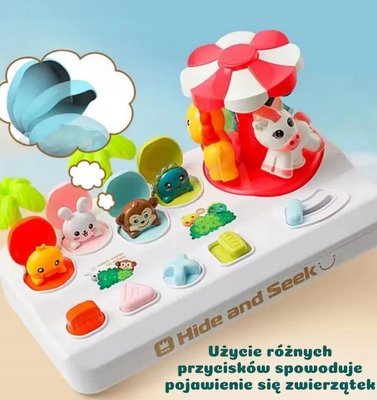 Puzzle animaux cache-cache escamotable - 019