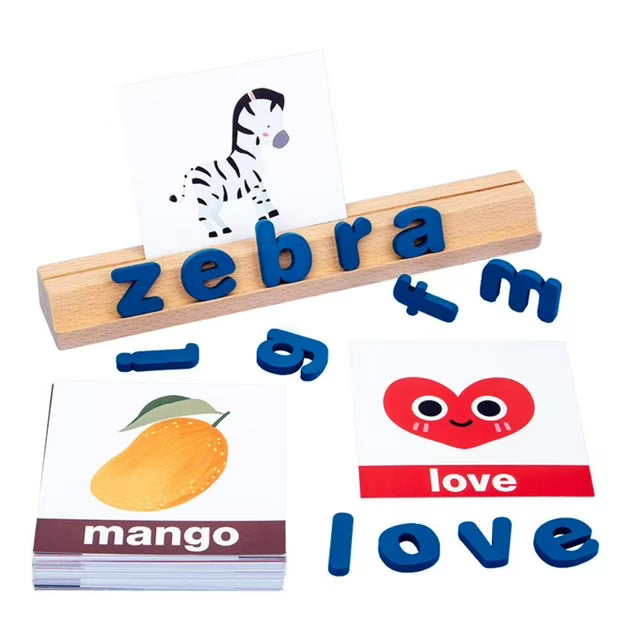Juego de Ortografía de Madera de Cebra para Construir Vocabulario - 6675