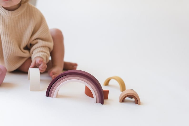 Wooden Colorful Stacking Blocks - 10 Pieces - 942