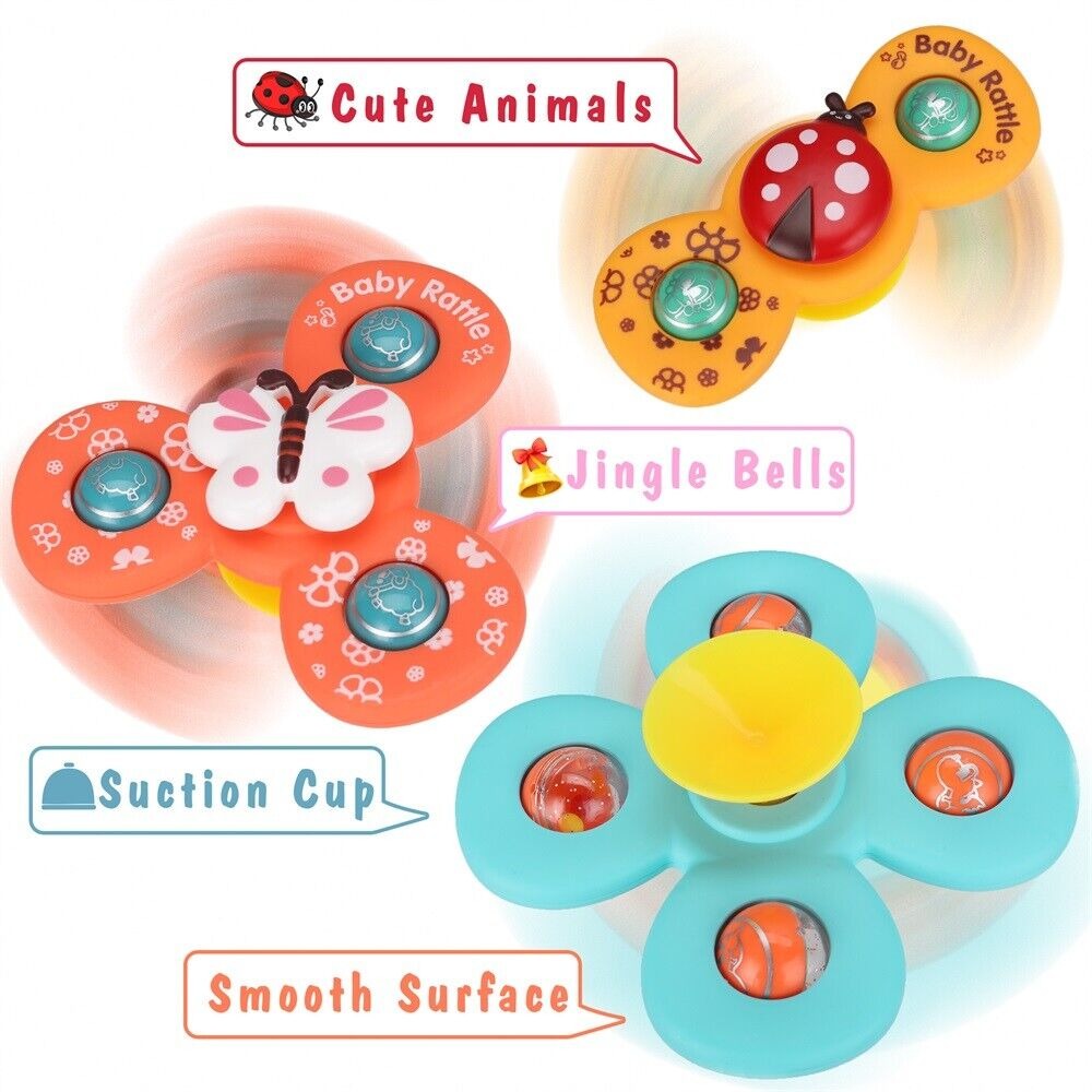 Suction Cup Activity Spinner Toy 3 pieces - 329