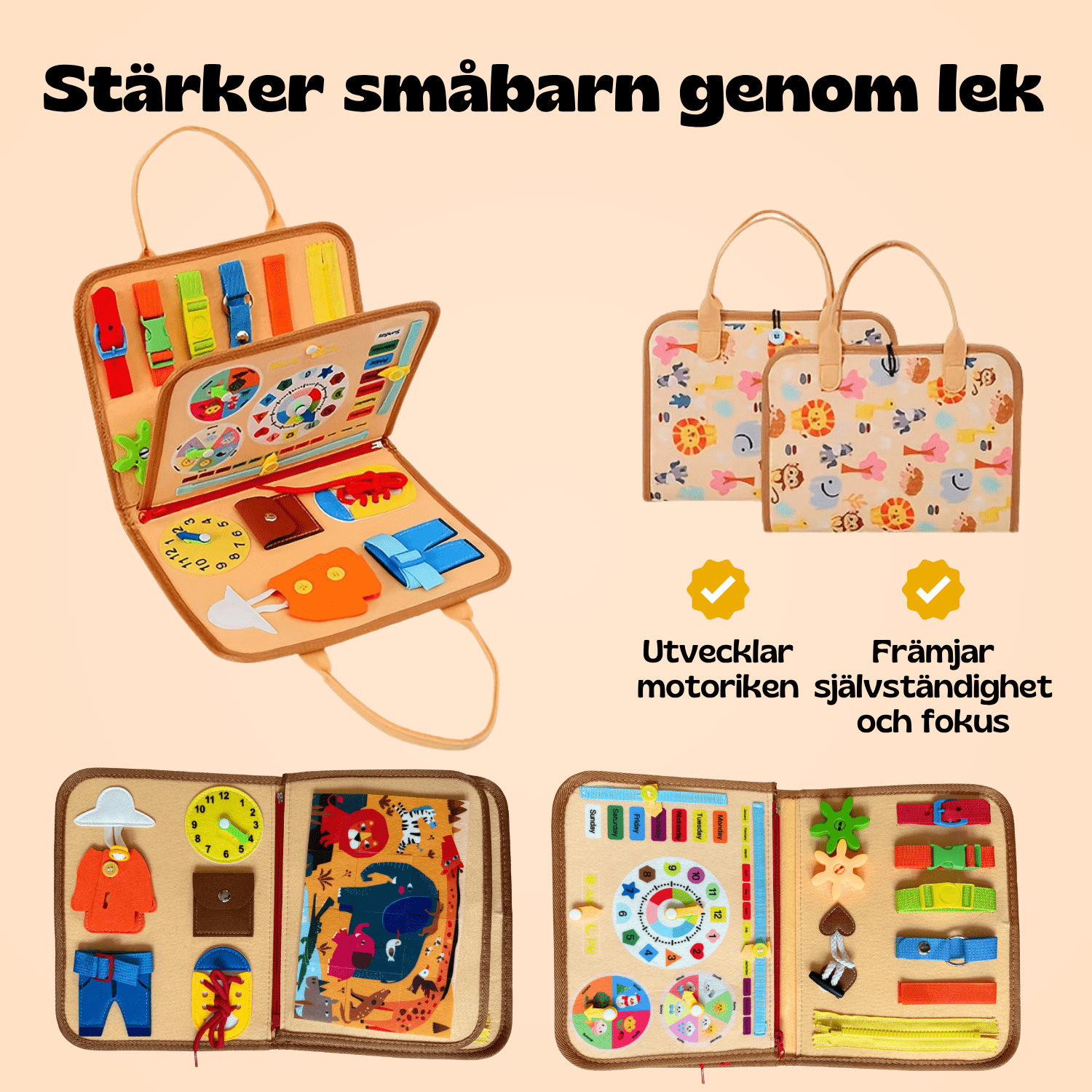 TibaToes™ Montessori-aktivitetsbräda