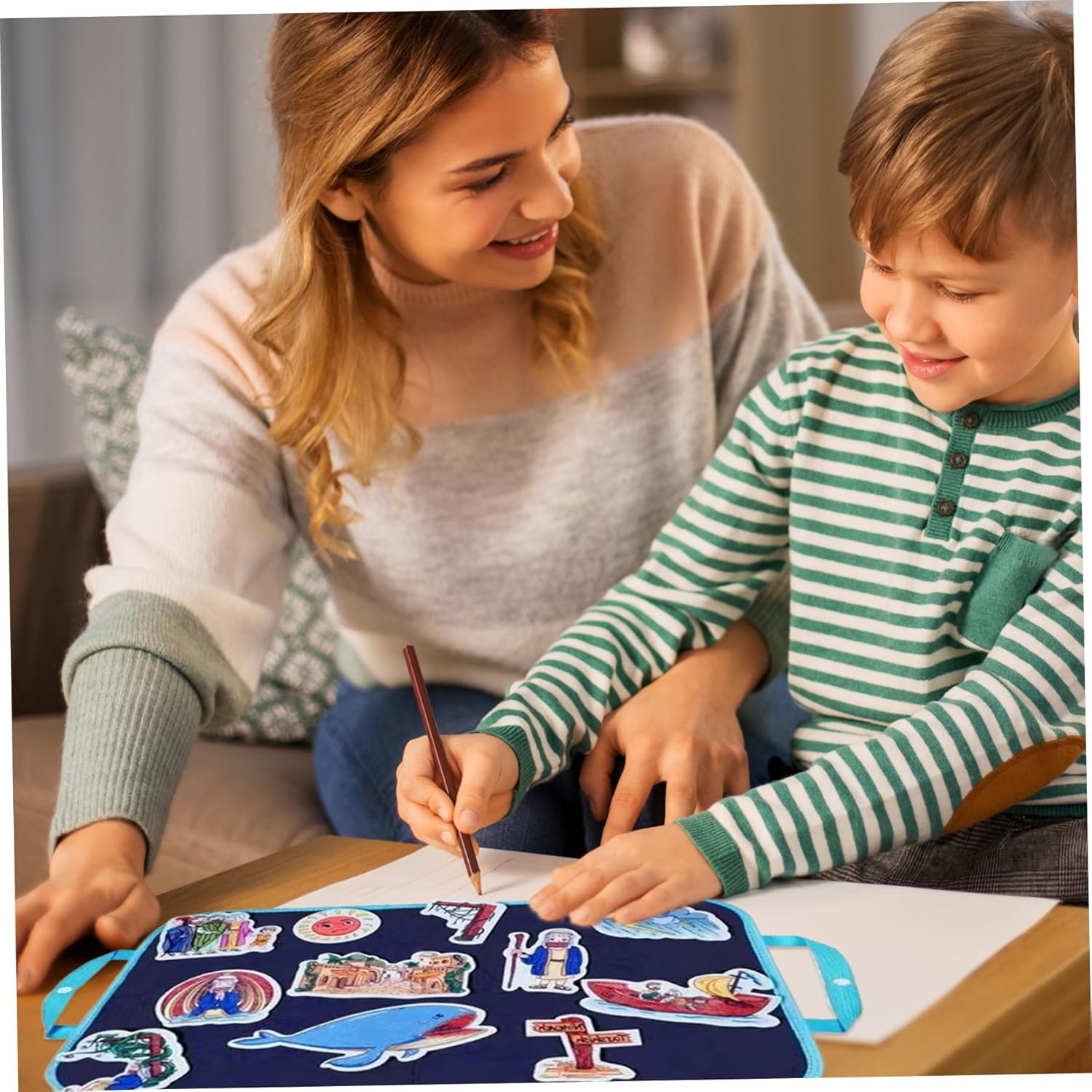 1 set de fieltro para fieltro para niños historias bíblicas de la biblia.