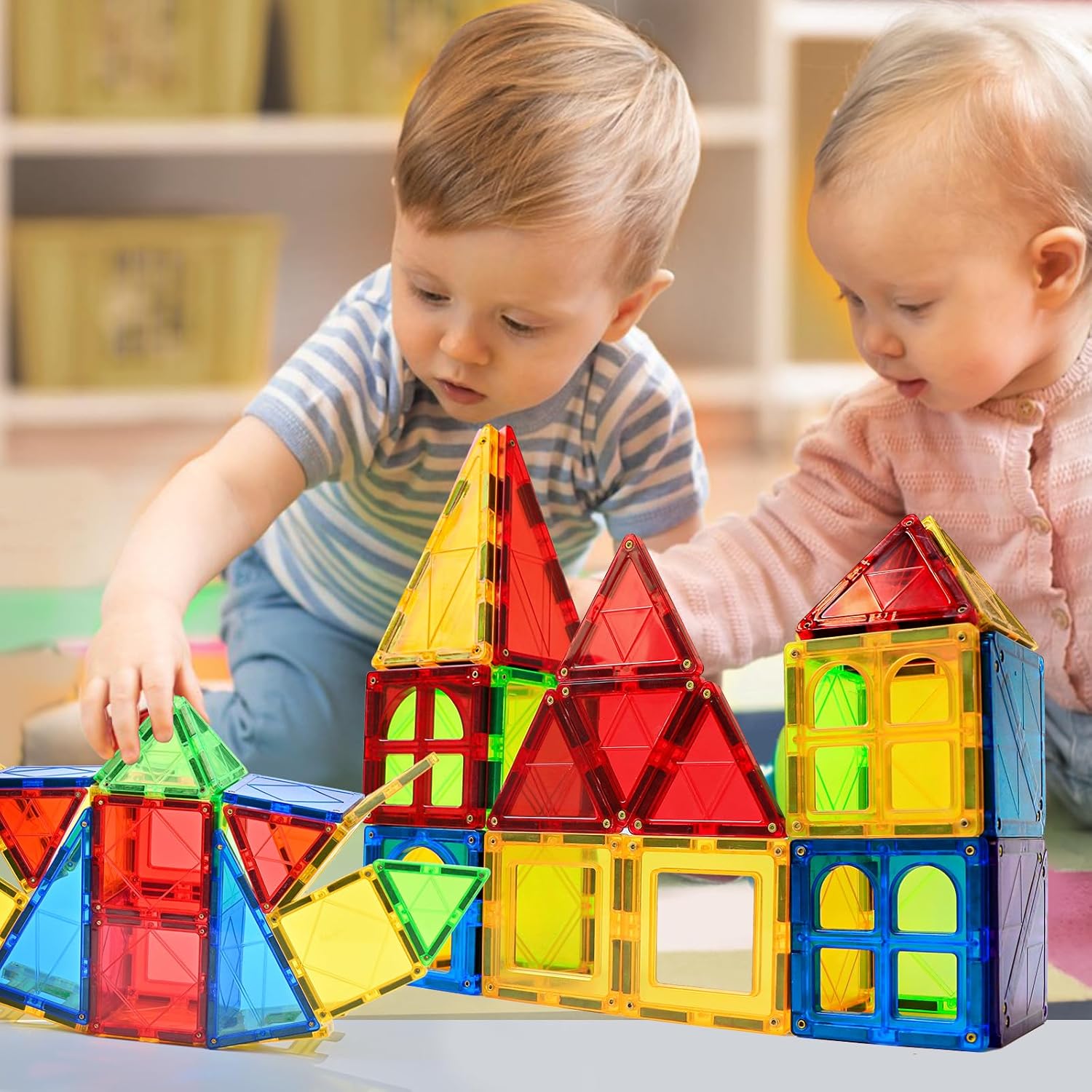 Fidtoy Magnetic Tiles Starter Set 32 Piece Building Toy