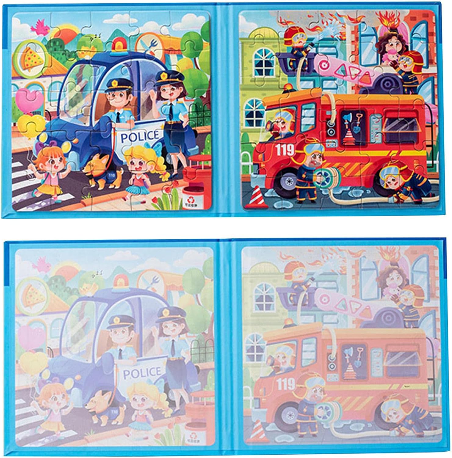 Magnetic Puzzle Book - Traffic Take Long Magnetic Jigsaw Puzzle | Animals Summer Toddler Puzzles Party Favors for 3-6 Years Old Girls and Boys by Bami