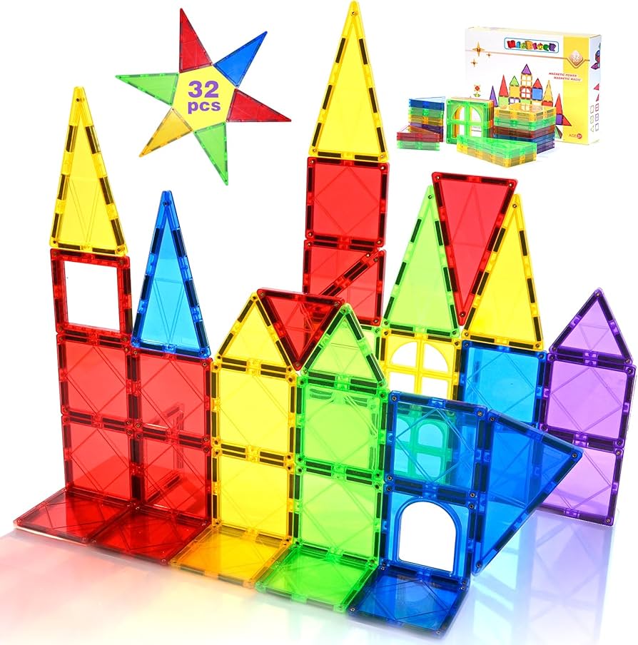 Fidtoy Magnetic Tiles Starter Set 32 Piece Building Toy