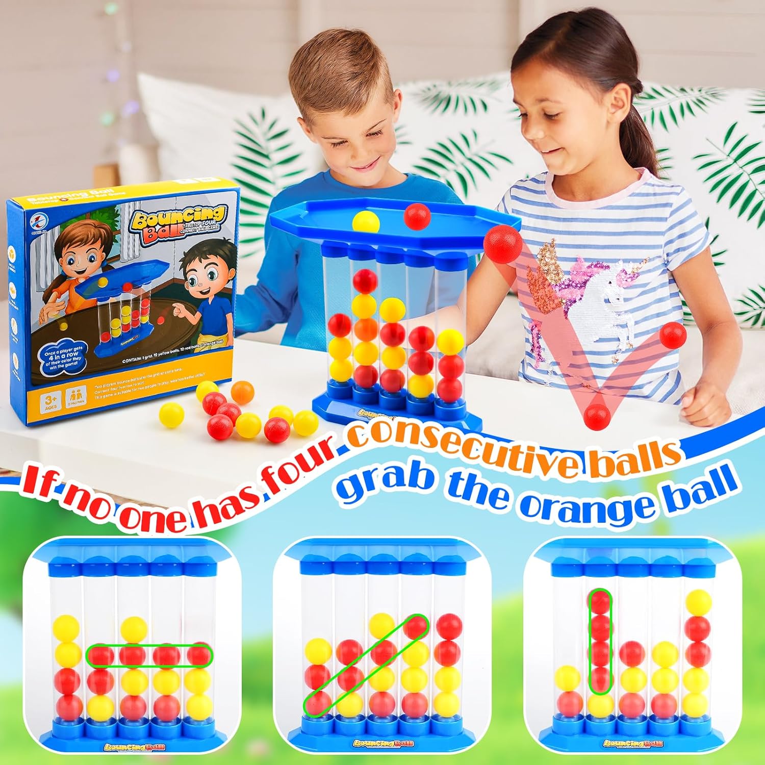 Jeu de Table Fidtoy Bounce Ball pour Enfants et Famille