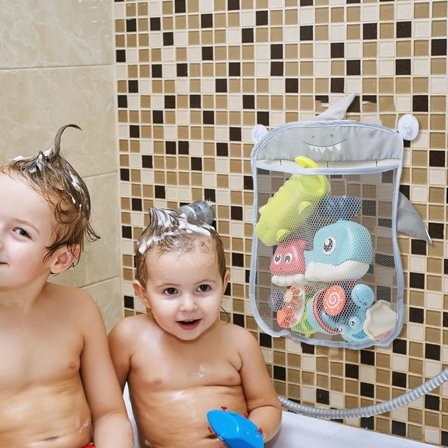 Organizador de juguetes de baño Fidtoy, bolsa de malla de almacenamiento para el baño