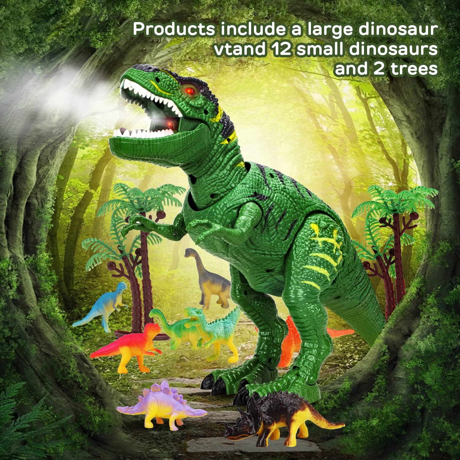 Jouet dinosaure T-Rex télécommandé Fidtoy avec pulvérisateur de brume pour enfants