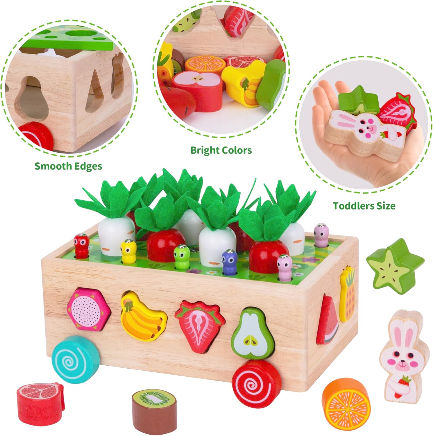 Coche inteligente de madera para aprender Fidtoy Farm Orchard