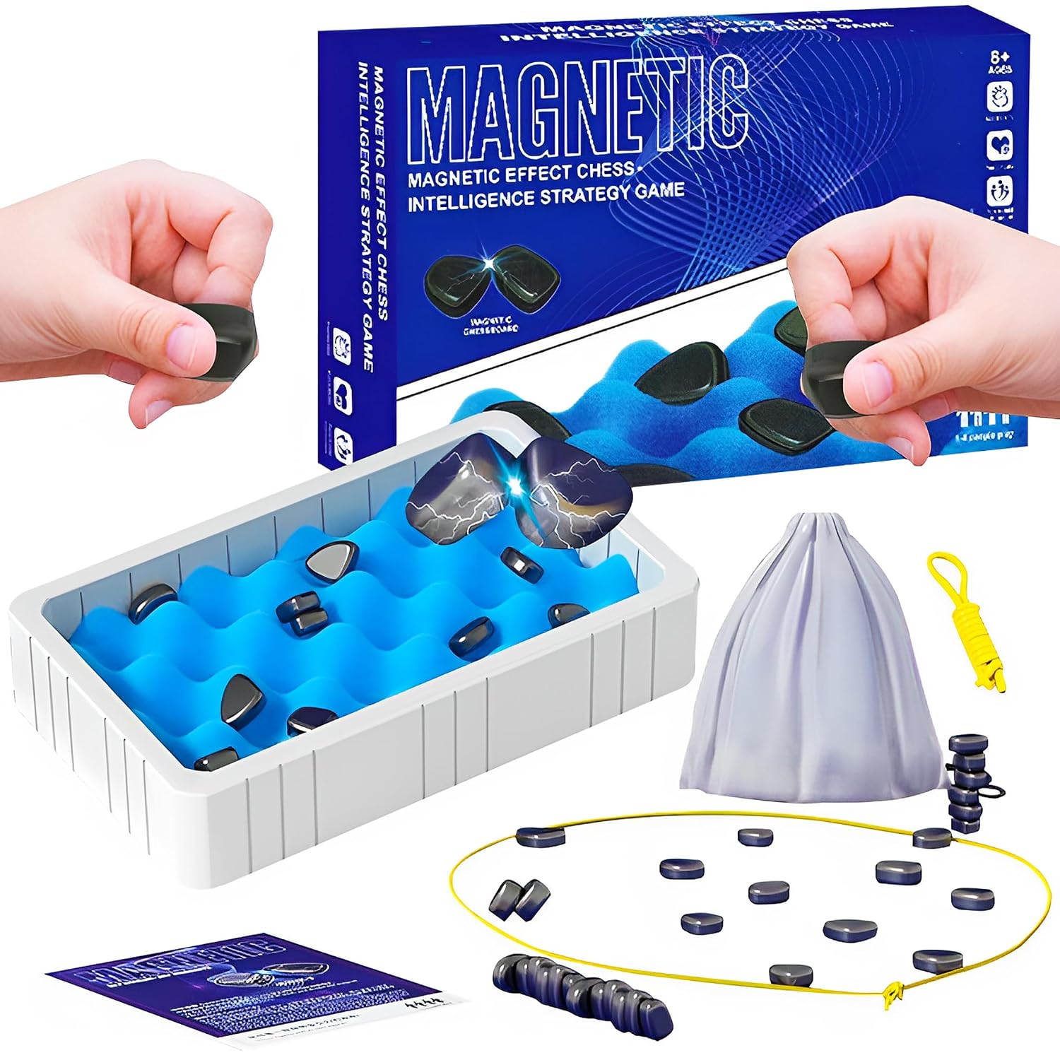 Juego de mesa familiar de ajedrez magnético 2 en 1