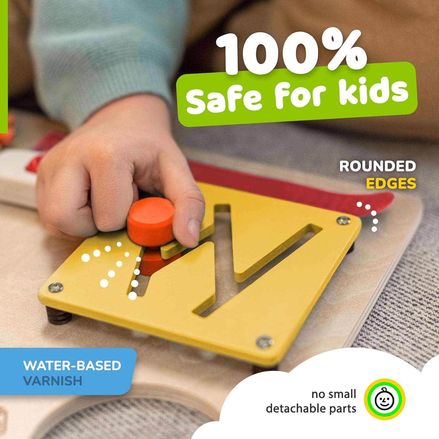 Tabla de actividades de aprendizaje Montessori Fidtoy para niños pequeños