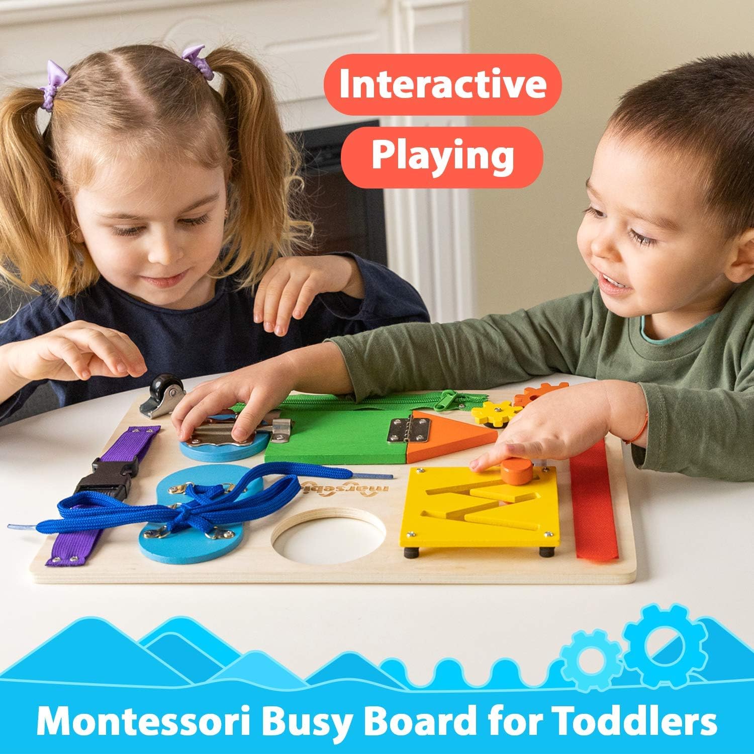 Fidtoy Montessori Learning Busy Board for Toddlers