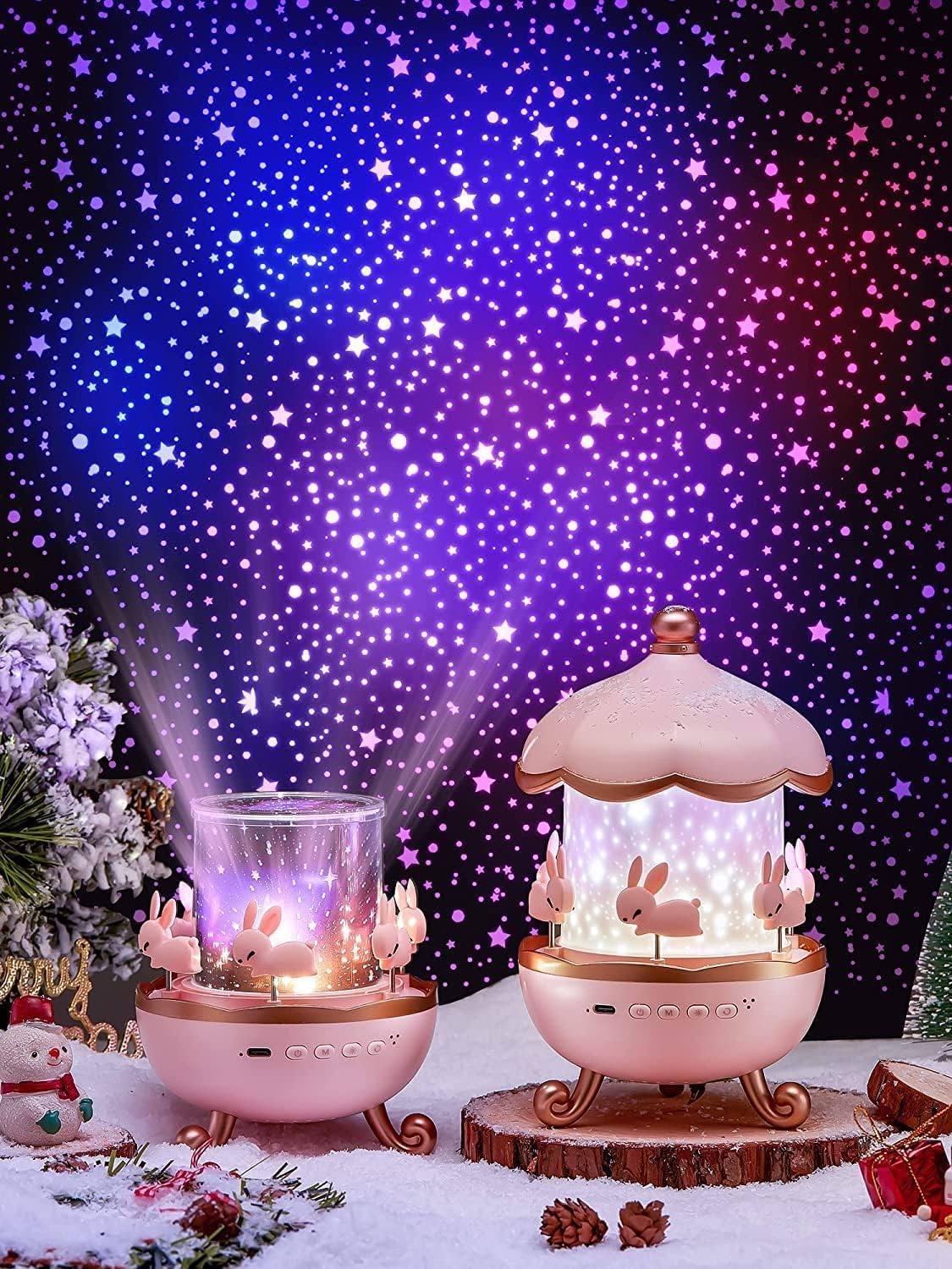 Fidtoy Multifunction Starry Sky Projector Night Light for Kids – Bluetooth Music & LED Ceiling Lamp
