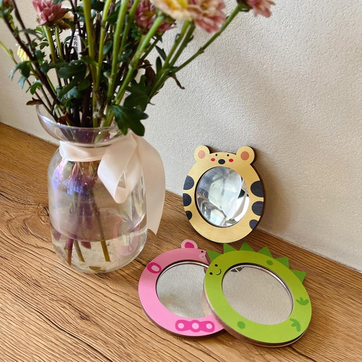 UJEAVETTE Sensory Board Toy Parts Early Education Toys for Cognition Games Unisex Mirror Pink