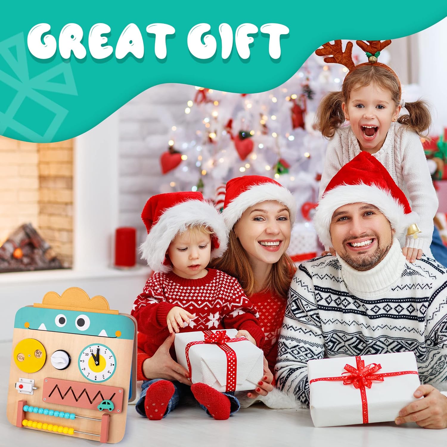 Fidtoy 17-in-1 Multifunctional Busy Board for Toddlers