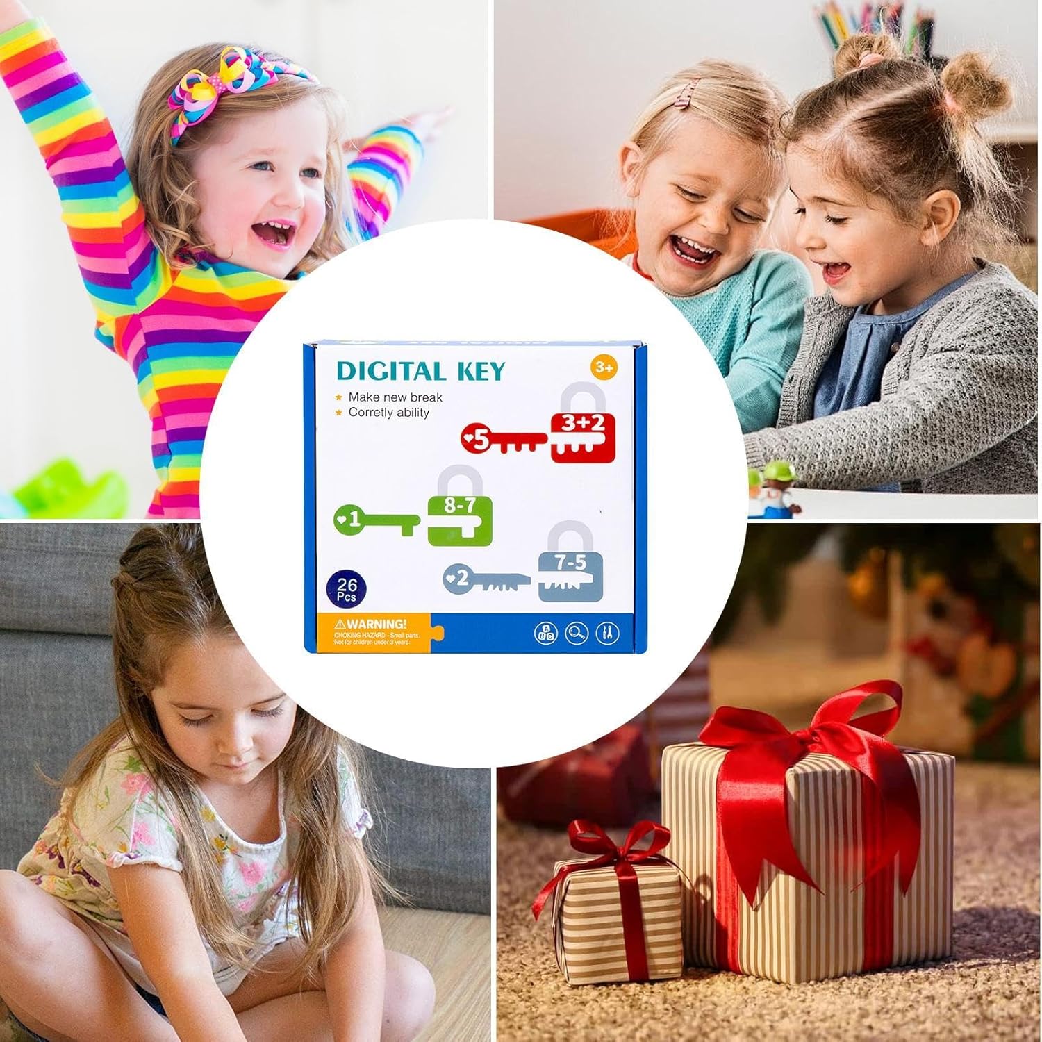 Kids Learning Locks with Keys, Number Counting for Kids | Letter Recognition Keys and Locks Combination Set for Kids - Preschool Learning Games, c