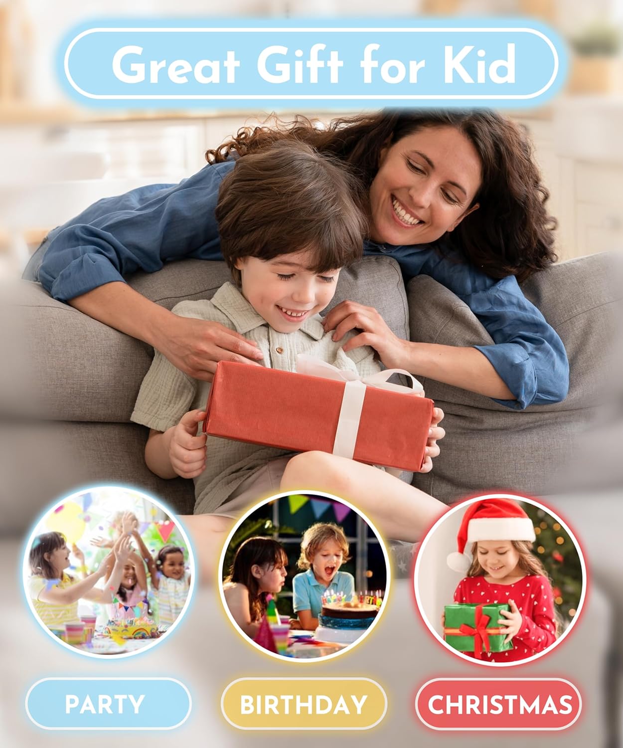 KidMigo Montessori Wooden Busy Board Toy with LED Light Switch, Key Switches for Motor Skills, Sensory Toys for 2-5 Years and Up