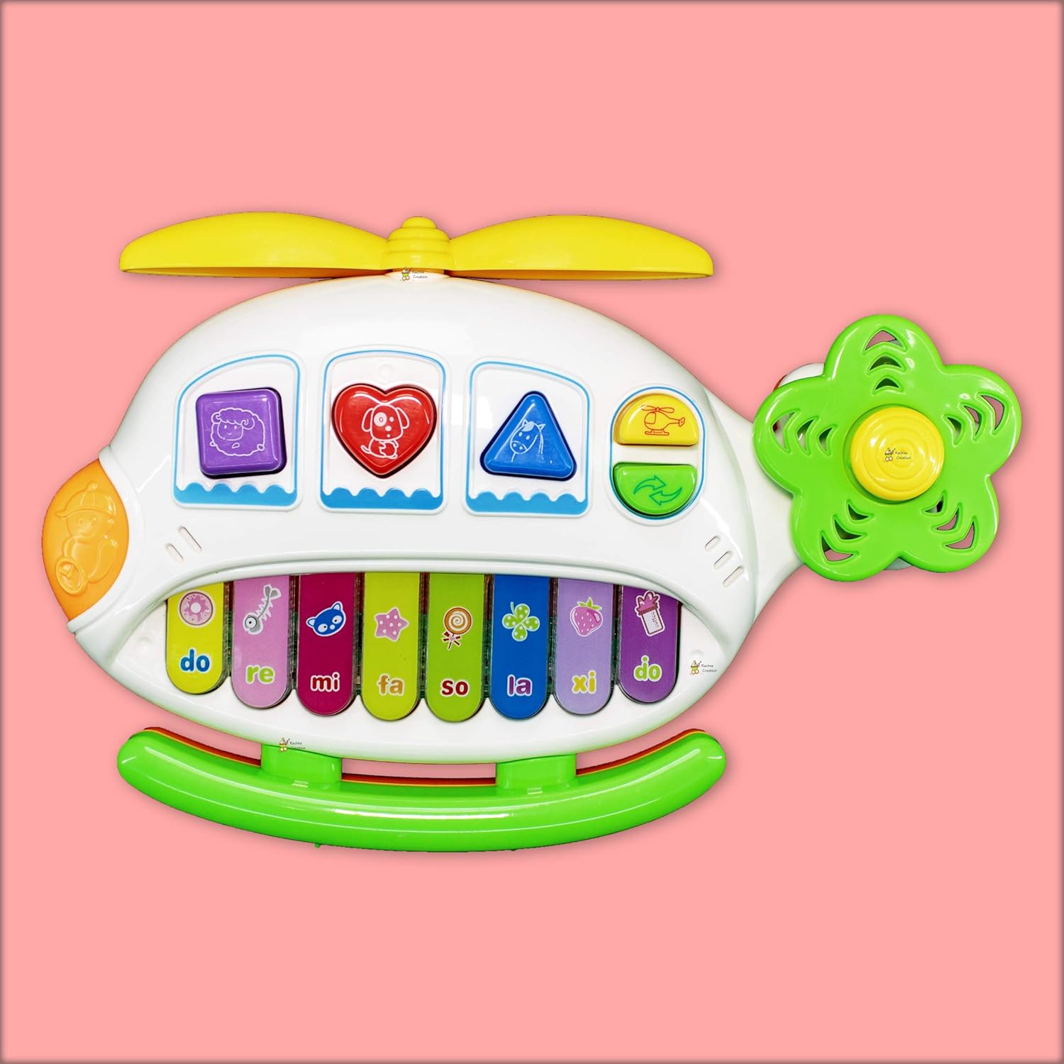 Fidtoy Musical Piano Keyboard Toy with Lights and Animal Sounds