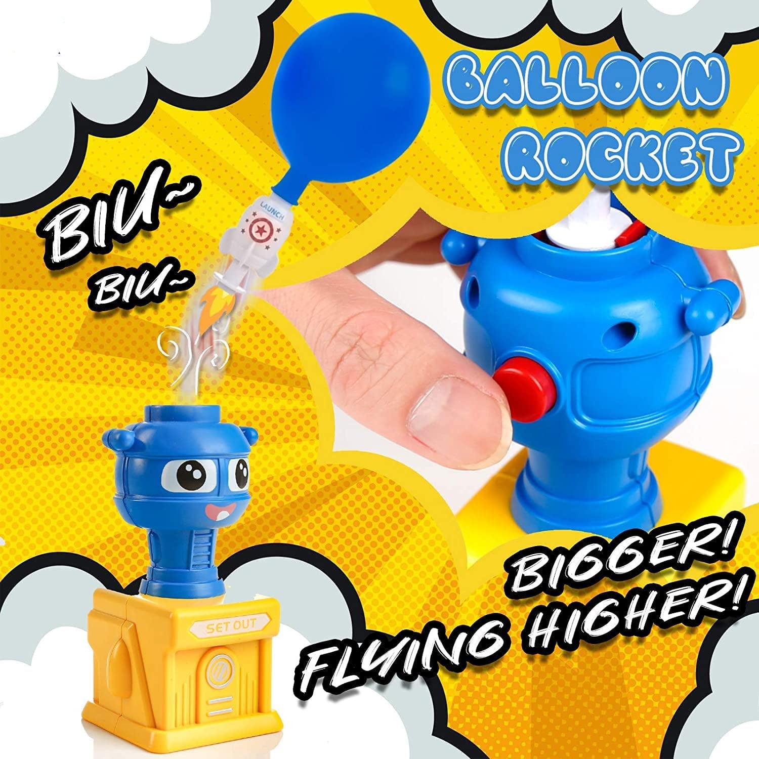 Fidtoy Balloon-Powered Car STEM Toy for Kids | Educational Physics Learning Kit