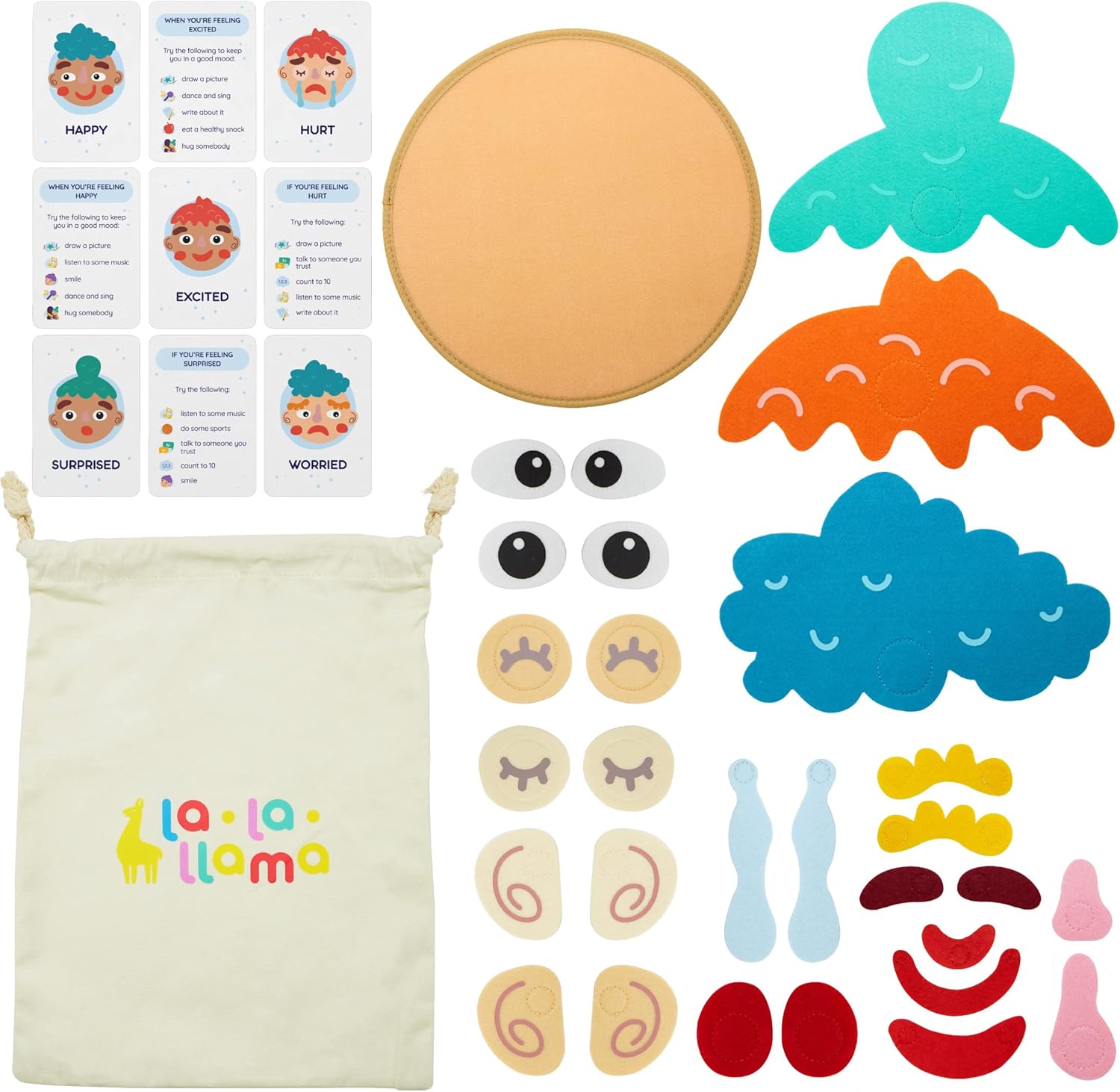 Fidtoy Jeu d'expression faciale Montessori Jouet d'apprentissage des émotions