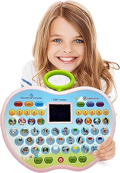 Fidtoy Apple Learning Computer Toy with LED Display for Kids