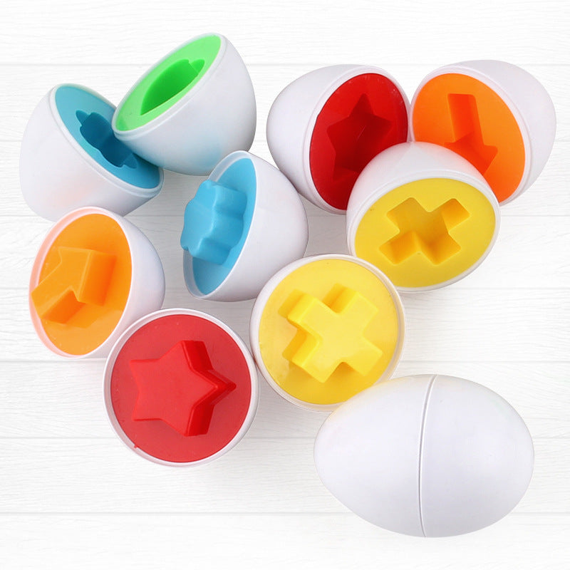 Matching Eggs Toy with Coloured Shapes Set of 6