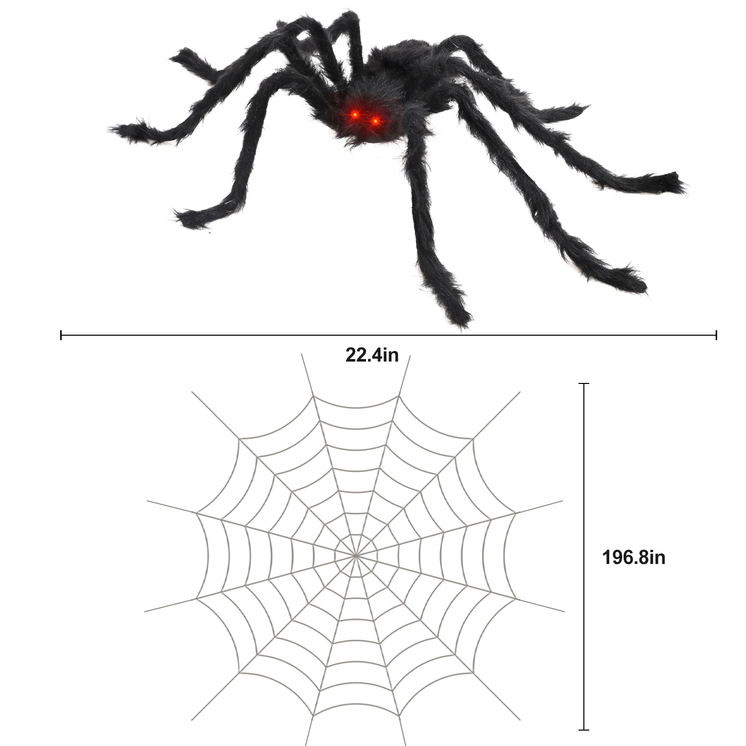 2 Pack Spider Halloween Decorations
