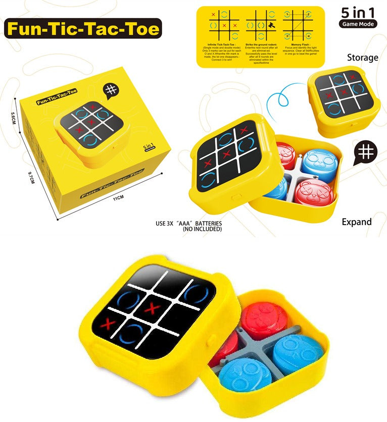 5in1 Electronic Touch Tic Tac Toe Puzzle Game - 265