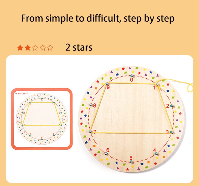 Wooden Geoboard Thread Winding Pattern Kit - 579
