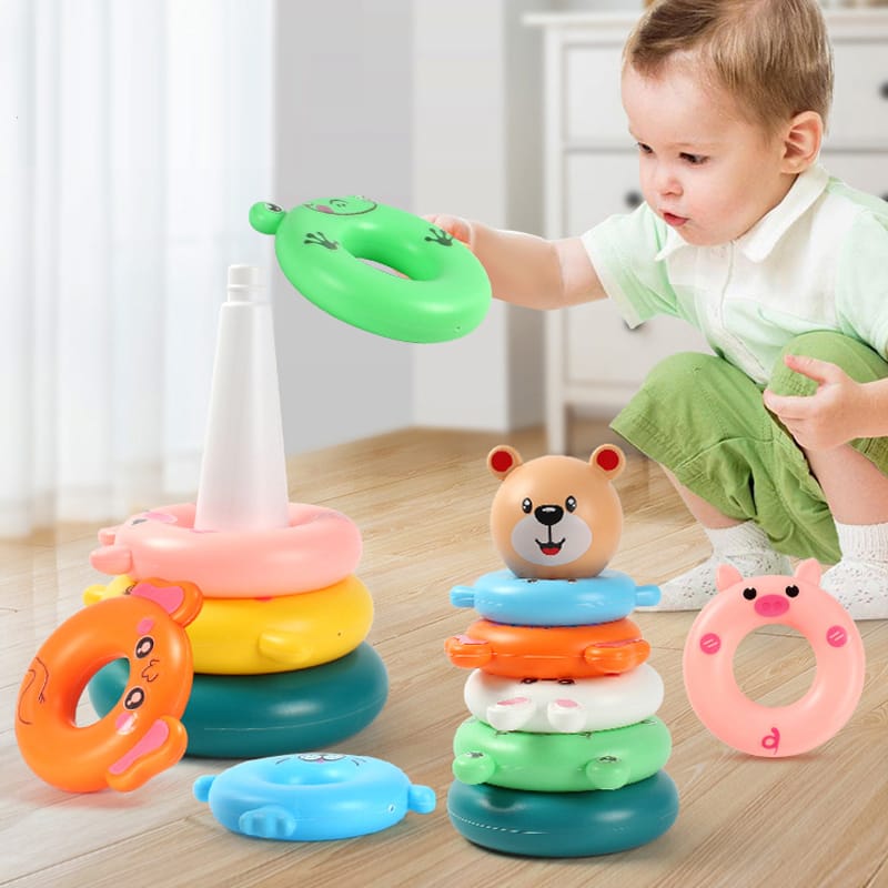 2in1 Stacking Cups and Ring Tower Play Set - 667